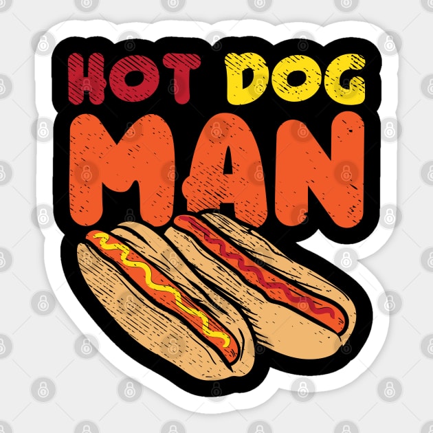 Hot Dog Man Sticker by maxdax